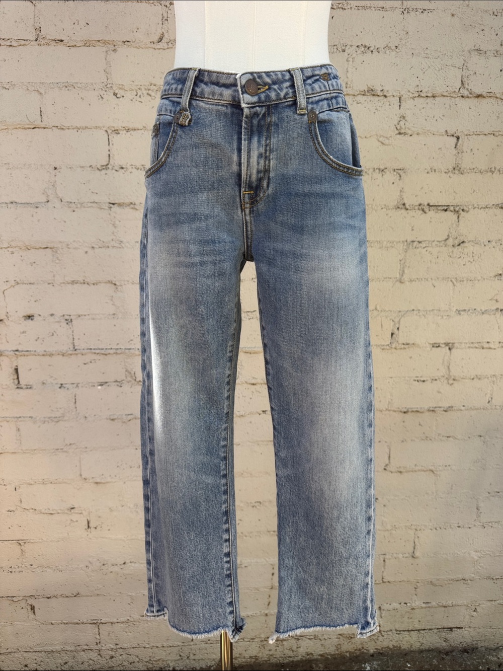 R13 Boy Straight Jeans Jasper Stretch Size 28 - Picture 3 of 16